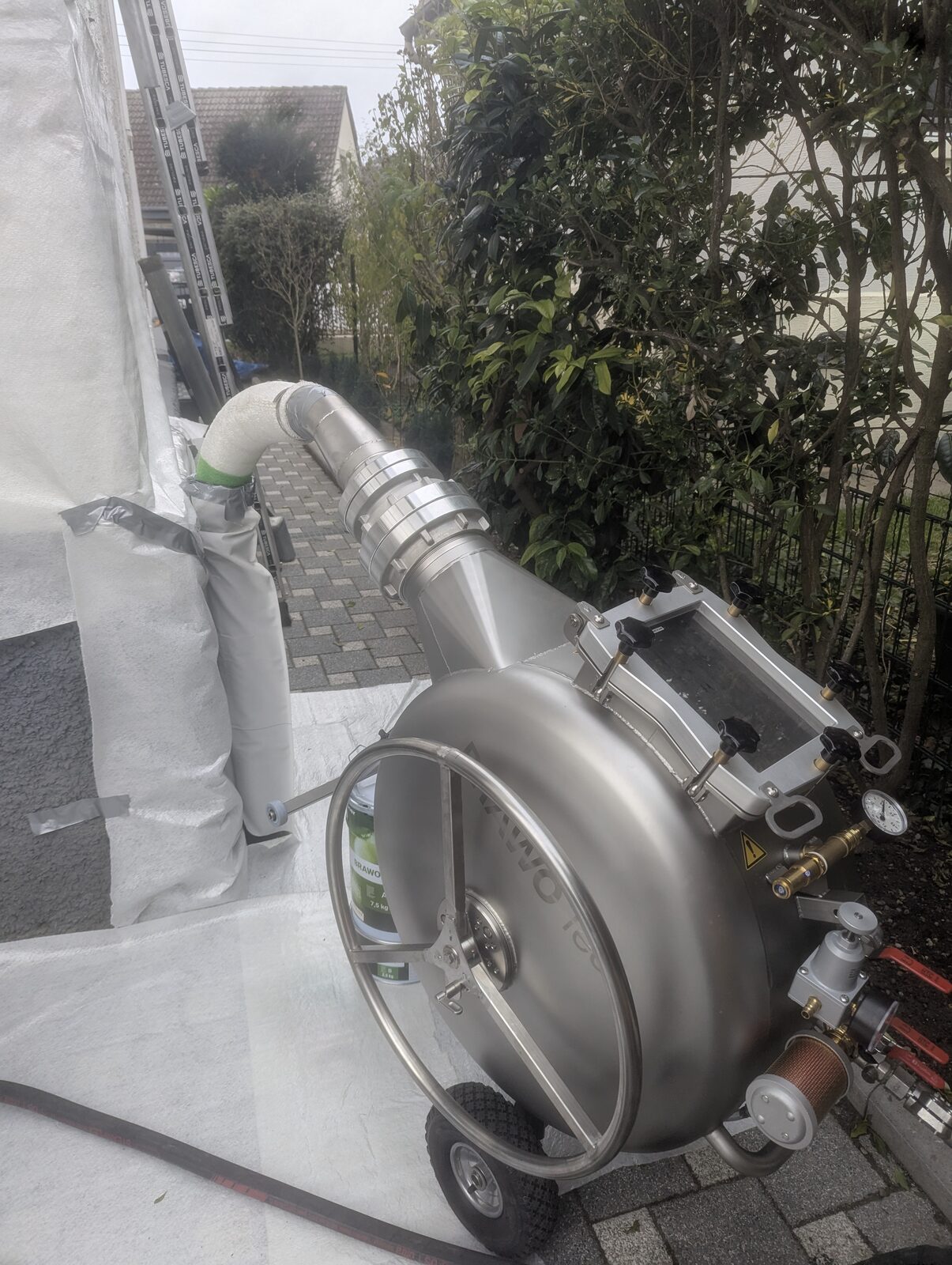 Tambour d'inversion pneumatique en position avant intervention